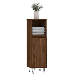 Avis Maison Chic Armoire de bain,Meuble de rangement de salle de bain,Meuble haut chêne marron 30x30x100 cm bois d'ingénierie -GKD569159