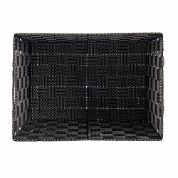 Avis Kipit Panier Noir Tissu 10 L (25 x 20 x 35 cm) (12 Unités)