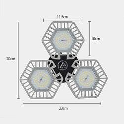 L'ampoule E27 3 Pliante Déformable De Plafonniers De Garage De LED Panneaux 60W Gris