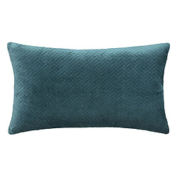 Atmosphera, Createur D'Interieur Coussin Dolce effet velours déhoussable 58x38 cm - Bleu canard