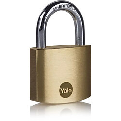 YALE Lot de 2 cadenas laiton s'entrouvrant 40 mm, anse acier cémenté, 3 cles