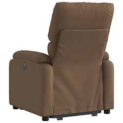 Acheter Maison Chic Fauteuil Relax pour salon, Fauteuil inclinable électrique marron tissu -GKD83521