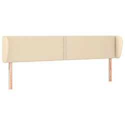 Maison Chic Tête de lit moderne avec oreilles pour chambre - Décoration de lit Crème 163x23x78/88 cm Tissu -MN59381