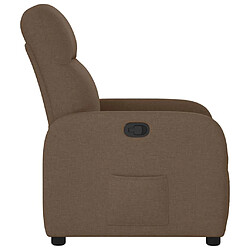 Avis vidaXL Fauteuil inclinable Marron Tissu