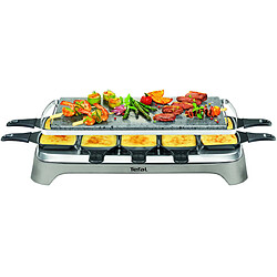 Appareil à raclette 10 personnes 1350w + pierre à griller - pr457b12 - TEFAL