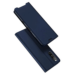 Dux Ducis Etui en PU Bien protégé avec support bleu pour votre Sony Xperia 10 III