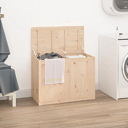 vidaXL Boîte à linge 88,5x44x66 cm Bois massif de pin