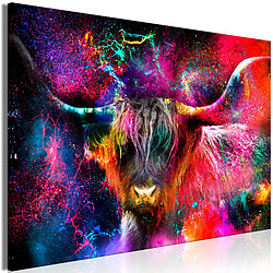 Artgeist Tableau - Colorful Bull (1 Part) Wide [120x80]