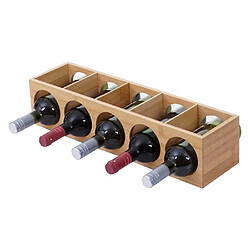 Mendler Étagère à vin HWC-B89, porte-bouteilles, bambou, 53x14x13cm ~ 1 pièce