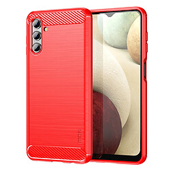 Coque en TPU MOFI motif en fibre de carbone rouge pour votre Samsung Galaxy A13 5G