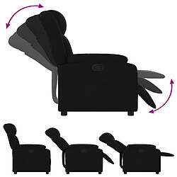 Avis vidaXL Fauteuil inclinable Noir Tissu