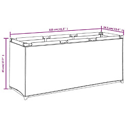 vidaXL Boîte de rangement crème 105x34,5x45 cm tissu pas cher