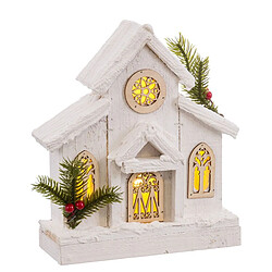 BigBuy Home Accesoires pour crèche de Noël Naturel Église 20 X 7 X 24 CM