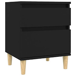 Maison Chic Table de chevet,Table de nuit,Table d'appoint pour salon Noir 40x35x50 cm -MN14988