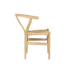 Acheter Vente-Unique Chaise en teck et paille - Naturel - POGIANA