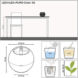 Avis LECHUZA Jardiniere PURO Color 50 ALL-IN-ONE diametre 49 cm blanc 446115