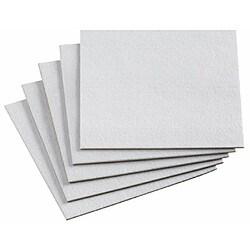 Meister 645546 Lot de 5 découpes de feutre Autocollant Blanc 200 x 200 mm