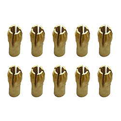 Wewoo 11 PCS Écrou de serrage en cuivre à trois griffes pour raccords broyeur électrique diameter Diamètre d'alésage: 3.0mm