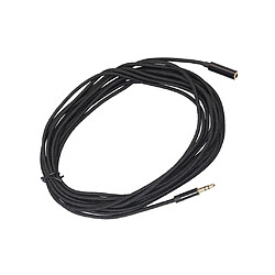 câble d'extension casque jack 3,5 mm mâle vers femelle aux câbles noir 3 m pas cher