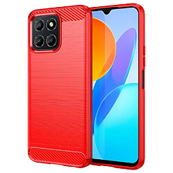 Htdmobiles Coque pour Huawei Honor X8 5G / X6 / X6a / 70 Lite - housse etui silicone gel carbone + film ecran - ROUGE