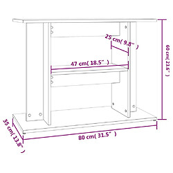 vidaXL Support pour aquarium chêne sonoma 80x35x60cm bois d'ingénierie pas cher