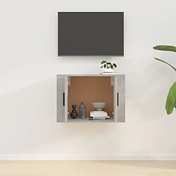 Avis Maison Chic Meuble TV scandinave mural Banc TV suspendu pour salon - Gris béton 57x34,5x40 cm -MN79421