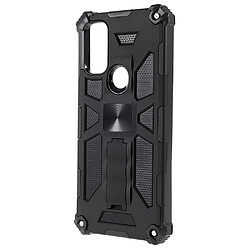 Coque en TPU anti-rayures avec béquille noir pour votre Motorola G Pure