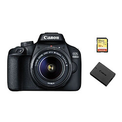 CANON EOS 4000D KIT EF-S 18-55MM F3.5-5.6 III + 32GB SD card + LP-E10 Battery