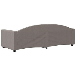 Acheter vidaXL Lit de repos sans matelas taupe 80x200 cm tissu