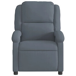 Avis Maison Chic Fauteuil inclinable,Fauteuil luxe de relaxation Gris foncé Velours -MN20304