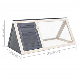 Acheter vidaXL Clapier Gris - Bois 98x50x41 cm