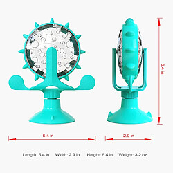 Acheter Universal Jouet interactif pour chat Moulin à vent Nourriture pour chat Produit de fuite pour animal de compagnie Structure de jeu Tour Ventouse Mangeur Jouet intelligent drôle pour chien | Jouet pour chat (bleu)