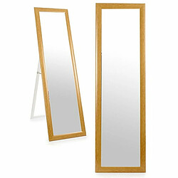 Gift Decor Miroir sur pied Marron Bois Verre 38 x 134 x 2,5 cm (6 Unités)