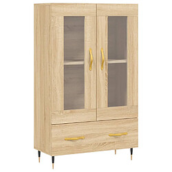 vidaXL Buffet haut chêne sonoma 69,5x31x115 cm bois d'ingénierie