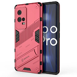 Coque en TPU antichoc, avec béquille rose pour votre Vivo iQOO 8 Pro