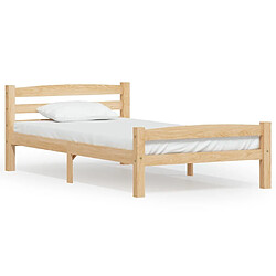 Maison Chic Lit adulte - Lit simple Cadre de lit,Structure du lit Contemporain Bois de pin massif 90x200 cm -MN52421