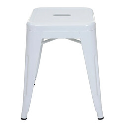 Acheter Mendler 2x tabouret HWC-A73, métal, style industriel, empilable ~ blanc