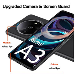 Htdmobiles Coque pour Xiaomi Redmi A3 / Poco C61 4G - housse etui silicone gel fine + film ecran - NOIR