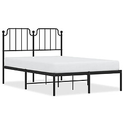 Maison Chic Cadre/structure de lit métal et tête de lit pour adulte - Lit Moderne Chambre noir 120x190 cm -MN40877 