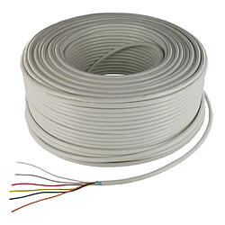 cable alarme souple - 6 x 0,22 mm - couronne de 100 mètres