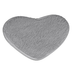 Wewoo Tapis de Bain Antidérapants en Forme de Coeur de Décoration de MaisonTaille 30 * 40CM Gris Argenté