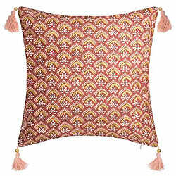 Housse de Coussin Imprimé Hindou 40x40cm Rouge