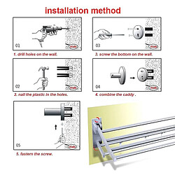 Acheter Universal Étagères de rangement pour serviettes de bain doubles murales modernes