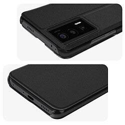 Avizar Étui Folio pour Xiaomi Poco F5 Pro Clapet Fenêtre D'Affichage Support Vidéo Noir pas cher