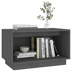 Maison Chic Meuble TV scandinave - Banc TV pour salon Gris 60x35x35 cm Bois de pin massif -MN87000 pas cher