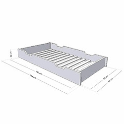 Youdoit Tiroir de lit 80 x 160 BUDDY - bleu clair