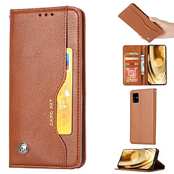 Wewoo Housse Coque Pour Galaxy S11 Knead Skin Texture en cuir à rabat horizontal avec cadre photo et support et fentes cartes et portefeuille marron