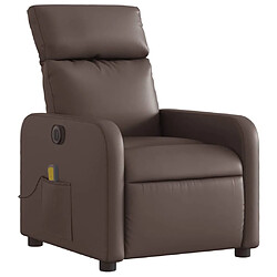 Avis vidaXL Fauteuil de massage inclinable électrique marron similicuir