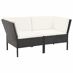 Avis Maison Chic Salon de jardin 6 pcs + coussins - Mobilier/Meubles de jardin - Table et chaises d'extérieur Résine tressée Noir -MN27372