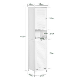 Avis SoBuy BZR124-W Meuble Colonne de Salle de Bain, Placard Armoire Toilette Haute, avec 1 Porte, 1 Tiroir et 1 Panier à Linge Amovible